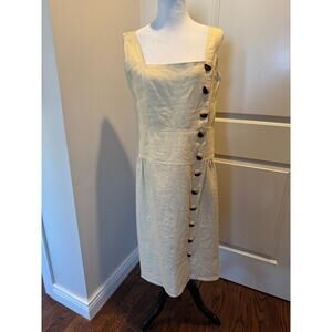 Nicholas Light Beige Linen Sundress SZ 14 VGC